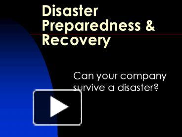 PPT – Disaster Preparedness PowerPoint Presentation | Free To Download ...