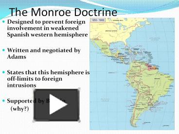 monroe doctrine map