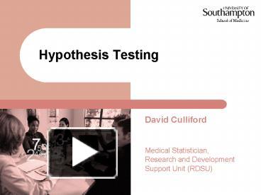 Ppt Hypothesis Testing Powerpoint Presentation Free To View Id