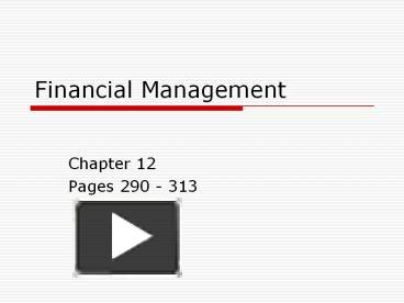 PPT – Financial Management PowerPoint Presentation | Free To View - Id ...