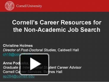 PPT Cornell PowerPoint presentation free to view id: 7a213c YTBjN