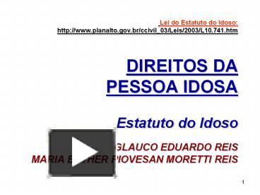 PPT – Lei Do Estatuto Do Idoso: Http://www.planalto.gov.br/ccivil_03 ...