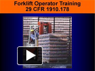 forklift training powerpoint presentation