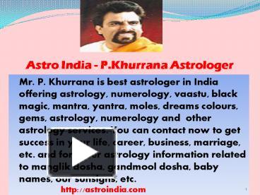 PPT – Astro India - Famous Astrologer In India | Astrology Gemstones ...