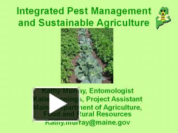 PPT – Integrated Pest Management And Sustainable Agriculture PowerPoint ...