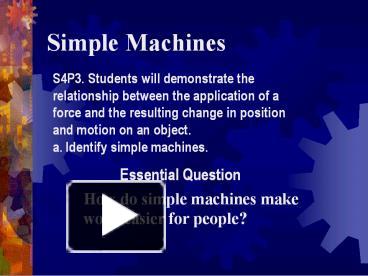 PPT – Simple Machines PowerPoint Presentation | Free To Download - Id ...