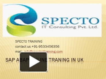 PPT – Sap Abap Online Training In Uk With Placements PowerPoint ...