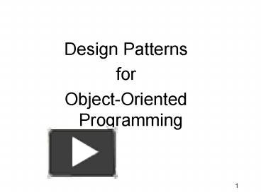 PPT – Design Patterns PowerPoint Presentation | Free To Download - Id ...