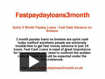 instant advance payday loans