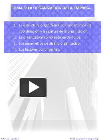 PPT – TEMA 6: LA ORGANIZACI PowerPoint Presentation | Free To Download ...