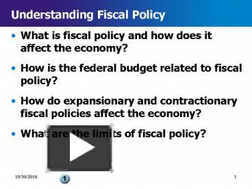 PPT Understanding Fiscal Policy PowerPoint Presentation Free To