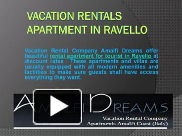 Ppt Vacation Rentals Apartment In Ravello Powerpoint