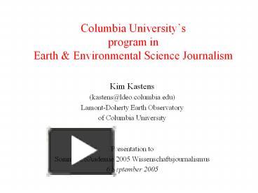 PPT Columbia University PowerPoint presentation free to download