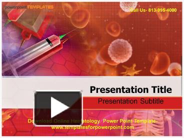 PPT – Download Online Hematology Powerpoint Template PowerPoint ...