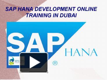 Ppt Sap Hana Development Online Training In Chennai Powerpoint Presentation Free To Download