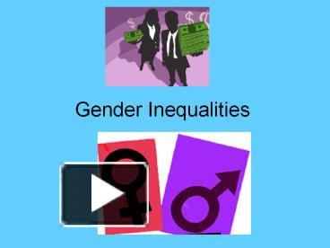 gender inequalities powerpoint presentation