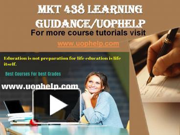 Ppt Mkt Learning Guidance Uophelp Powerpoint Presentation Free