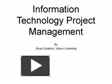 PPT - Information Technology Project Methodology (ITPM) PowerPoint