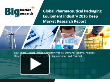 PPT – Pharmaceutical Packaging Equipment Industry 2016 Deep Market ...