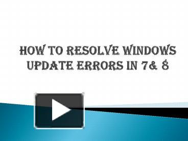 Ppt How To Resolve Windows Update Errors In Powerpoint