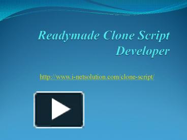 Ppt Readymade Clone Script Developer Powerpoint Presentation Free