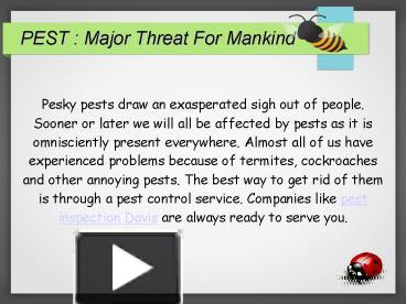 PPT – Pest Control PowerPoint Presentation | Free To Download - Id ...