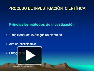 Ppt Proceso De Investigaci Powerpoint Presentation Free To Download Id Yzgxm