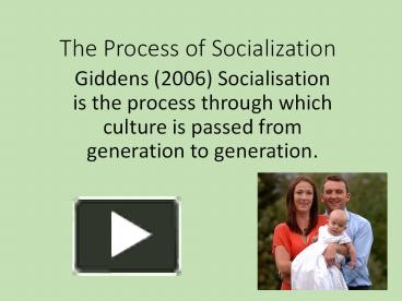 PPT – The Process Of Socialization PowerPoint Presentation | Free To ...