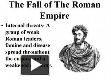 PPT – The Fall Of The Roman Empire PowerPoint Presentation | Free To ...