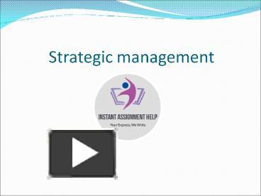 PPT – Strategic Management PPT PowerPoint Presentation | Free To ...