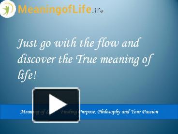 PPT - The Meaning of Life PowerPoint Presentation, free download - ID:834997