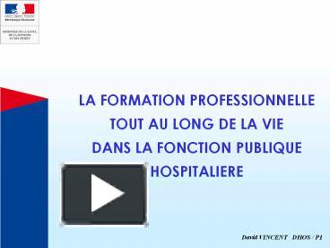 PPT LA FORMATION PROFESSIONNELLE TOUT AU LONG DE LA VIE DANS LA