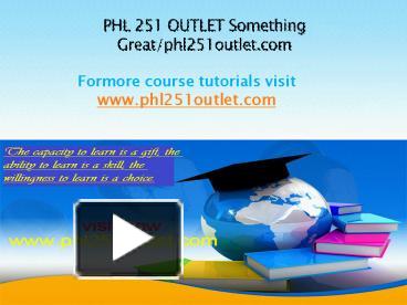 PPT PHL 251 OUTLET Something Great Phl251outlet PowerPoint