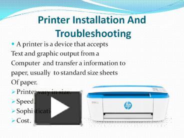 PPT – 123.hp.com | HP Printer Support And Setup Installation PowerPoint ...