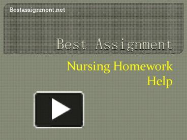 PPT – Nursing Homework Help PowerPoint Presentation | Free To Download ...