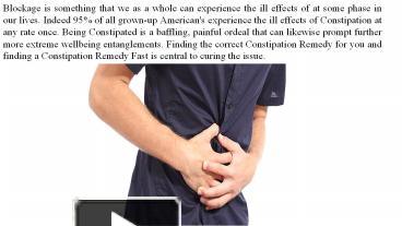 PPT – Constipated How To Cure Constipation PowerPoint Presentation ...