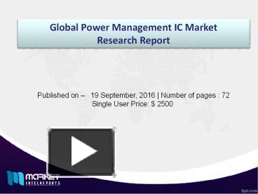 Ppt Growth Opportunities On Global Power Management Ic L Market