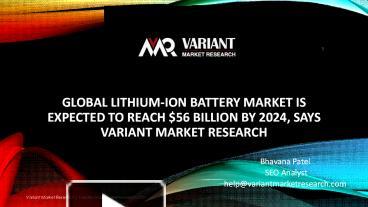 PPT – Global Lithium-Ion Battery Market Global Scenario, Market Size ...