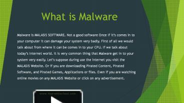 PPT – What Is Malware And Main Types Of Malware PowerPoint Presentation ...