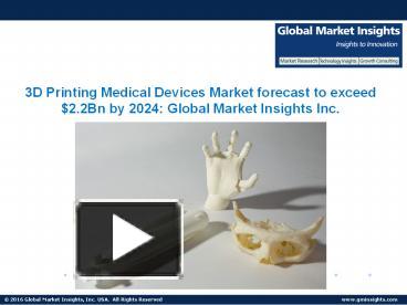 PPT – 3D Printing Medical Devices Market To Exceed $2.2 Bn By 2024 ...