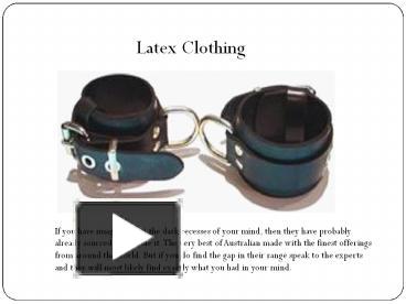 Ppt Latex Clothing Powerpoint Presentation Free To Download Id