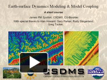 PPT James PM Syvitski CSDMS CU Boulder PowerPoint presentation