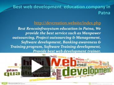 Ppt Web Designing Institute In Patna Rencoinfrasystem