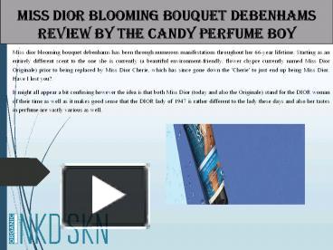 Debenhams miss dior blooming bouquet hotsell