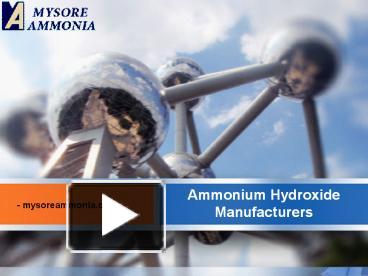 Ppt Ammonium Hydroxide Manufacturers Powerpoint Presentation Free