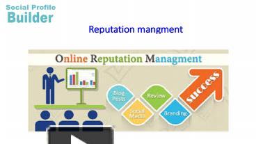 Ppt Online Reputation Management Powerpoint Presentation Free To