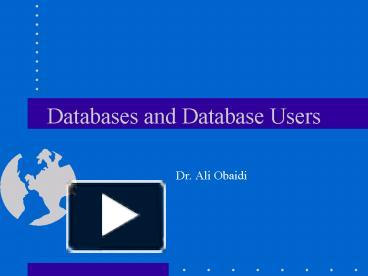 PPT – Databases And Database Users PowerPoint Presentation | Free To ...