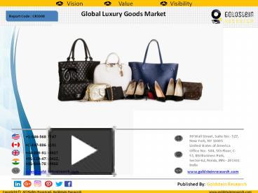 Luxury Markets and Strategies - online presentation