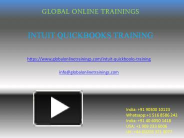 PPT – Intuit Quickbooks Training | Intuit Quickbooks Certification ...