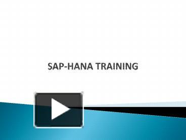 Ppt Sap Hana Training In Hyderabad Powerpoint Presentation Free To Download Id E Odhkn